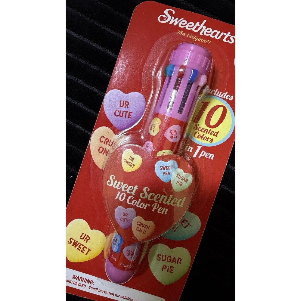 Sweethearts Sweet Scented 10‎ Color Pen Sealed Valentine Multicolor Ink NEW